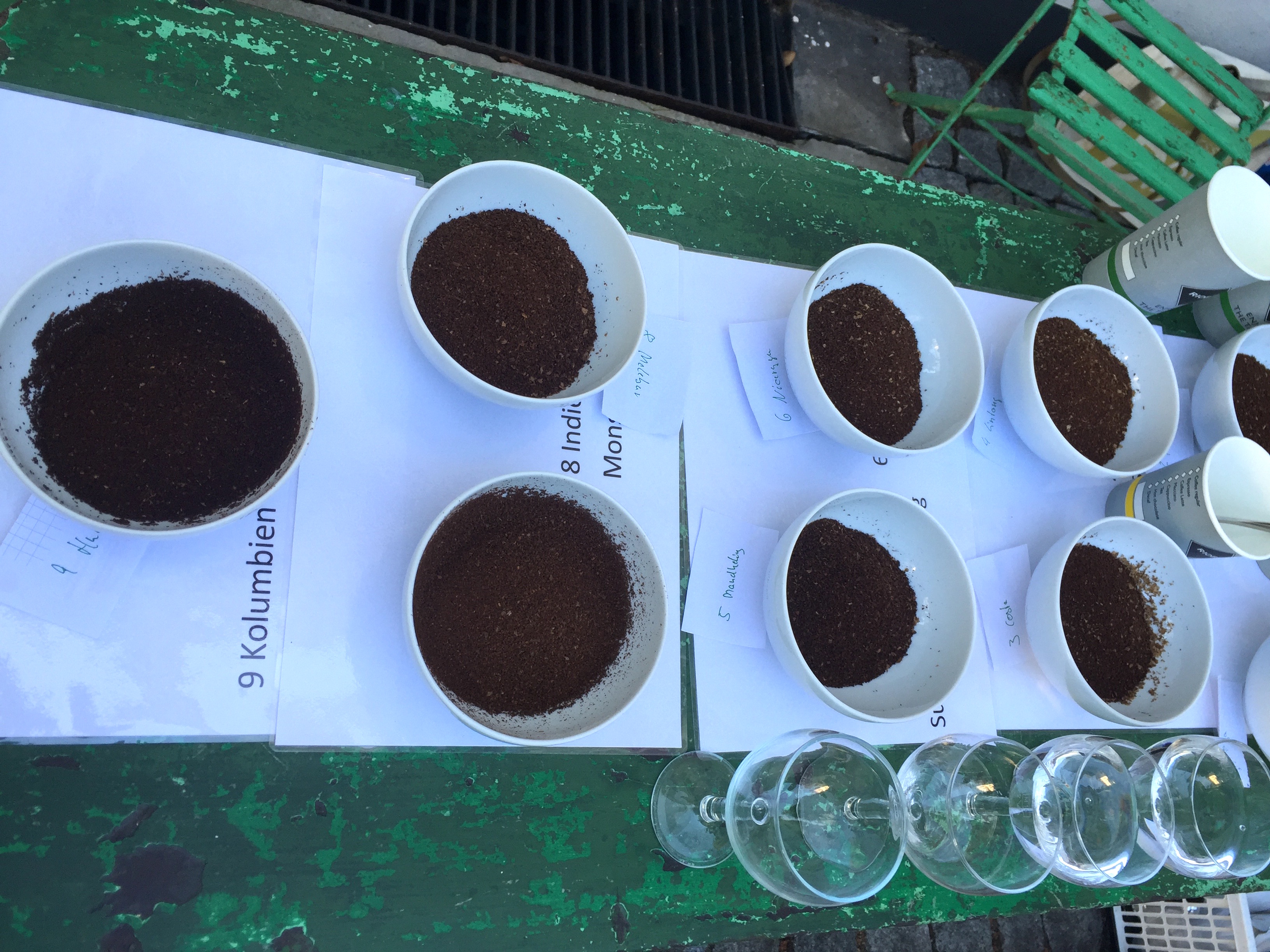 Kaffeebohnen Testing