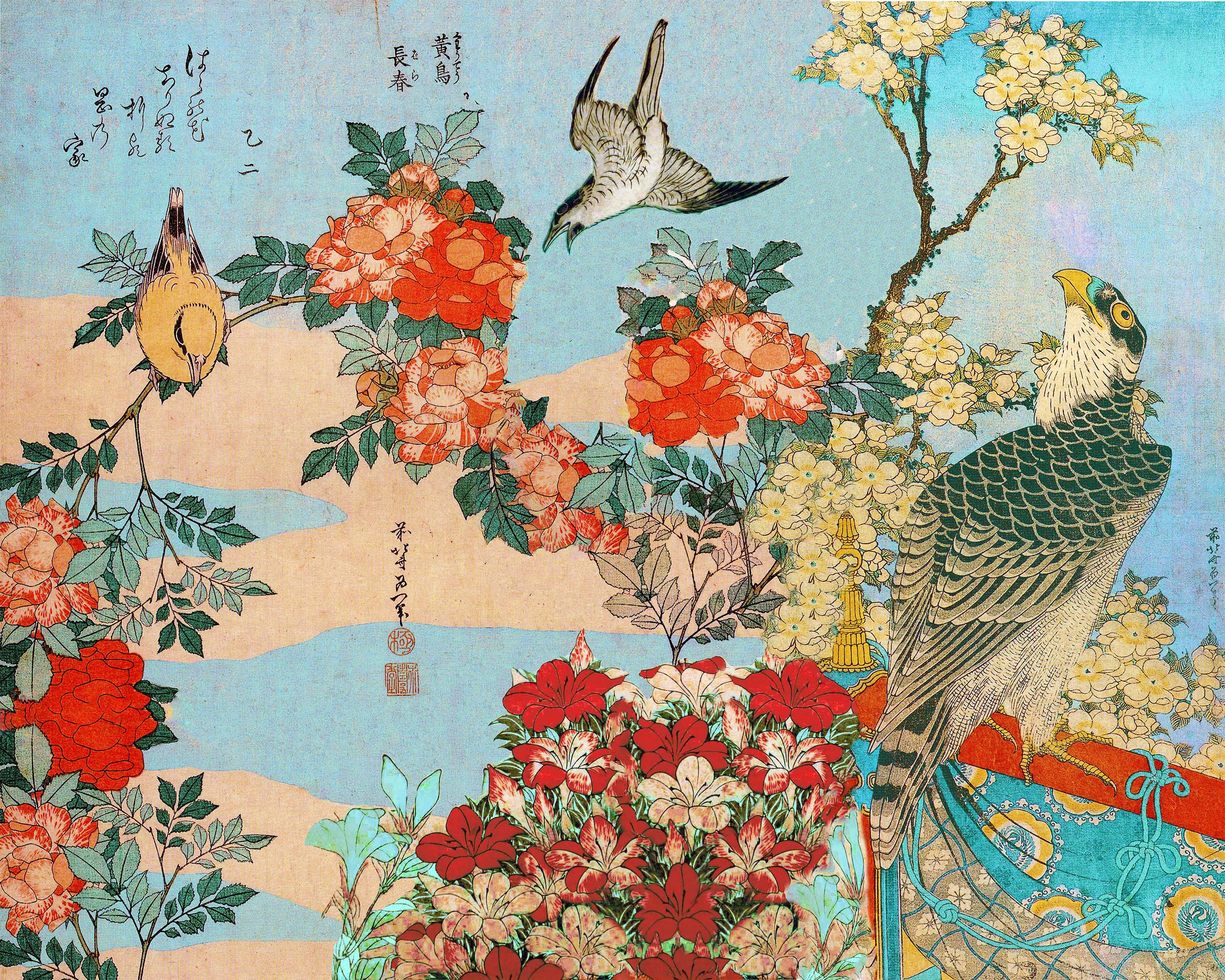 hokusai birds 1