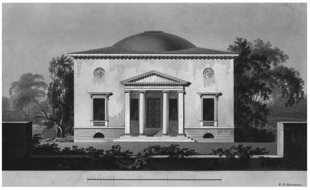 C-1.F._Hansen,_Nienstedten,_Elbchaussee_372,_Baur's_Landhus,_Facade_1804-1806
